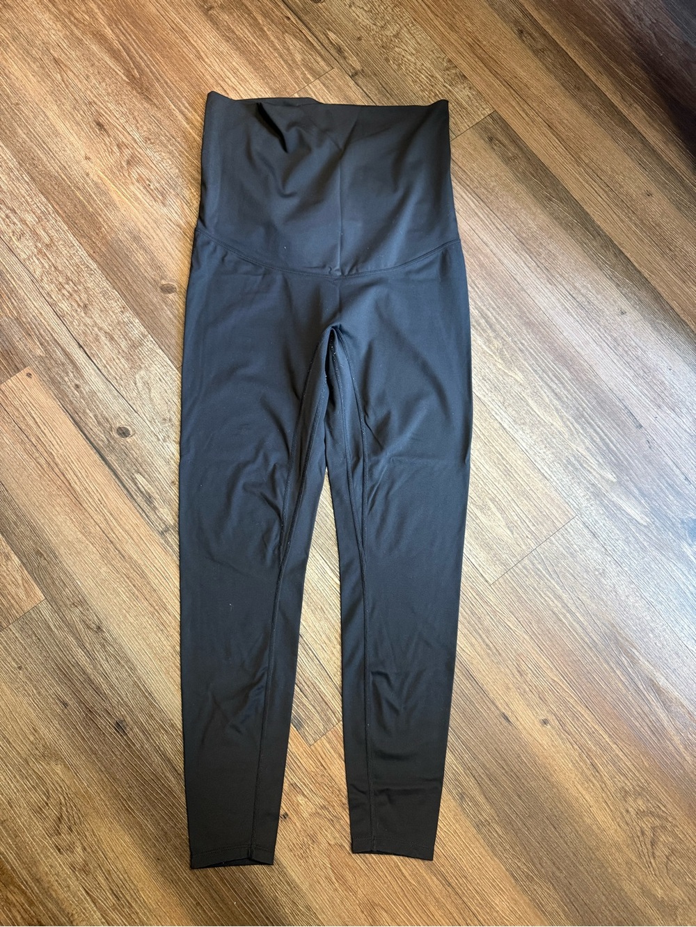 High-Waist Black Maternity Leggings